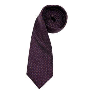 Brooks Brothers Makers Deep Purple & Orange Flower Print Pure Silk Neck Tie